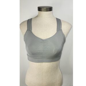 Handful Women's Grey Sports Bra, Yoga Top Size S